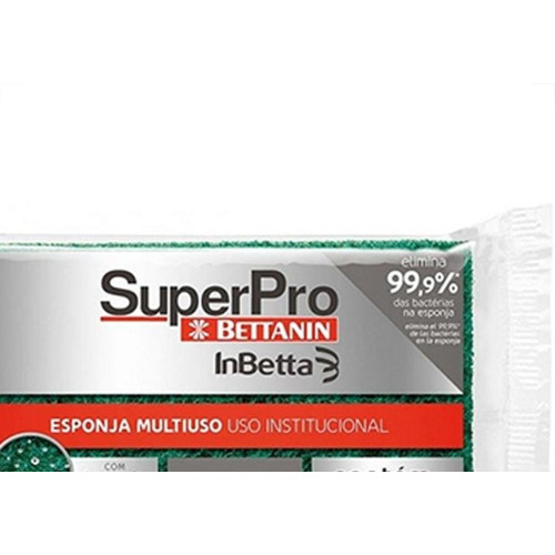 Esponja Dupla Face Multiuso Superpro Betanin - Kit C/10 Pecas