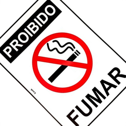 Placa Look 15X20Cm (Proibido Fumar) - Kit C/5 Pecas