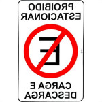 Placa Look 20X30Cm (Proibido Estacionar Carga/Descarga) - Kit C/5 Pecas