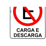 Placa Look 20X30Cm (Proibido Estacionar Carga/Descarga) - Kit C/5 Pecas