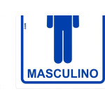 Placa Look 15X20Cm (Sanitario Masculino) - Kit C/5 Pecas