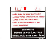Placa Look 15X20Cm (Sanitario Feminino Educativo) - Kit C/5 Pecas