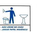 Placa Look 15X20Cm (Sanitario Masculino Educativo) - Kit C/5 Pecas