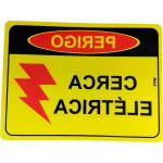 Placa Look 15X20Cm (Cerca Eletrica) - Kit C/5 Pecas