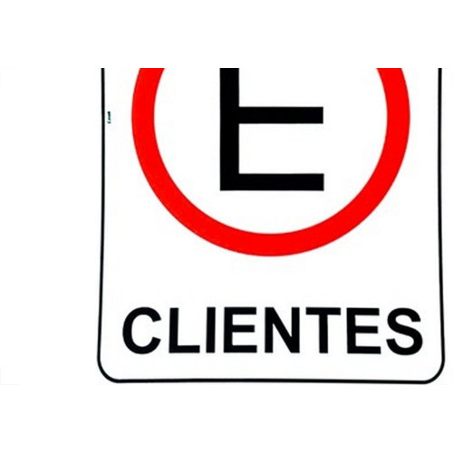 Placa Look 20X30Cm (Estacionamento Para Clientes) - Kit C/5 Pecas