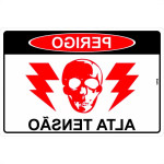 Placa Look 20X30Cm (Alta Tensao) - Kit C/5 Pecas