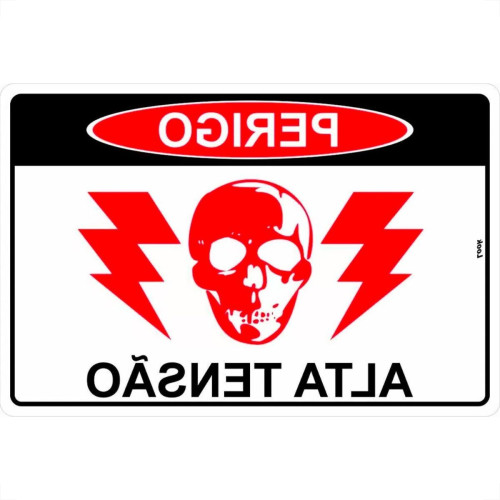 Placa Look 20X30Cm (Alta Tensao) - Kit C/5 Pecas