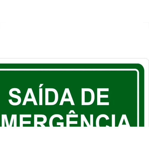 Placa Look 15X25Cm (Saida De Emergencia) - Kit C/5 Pecas