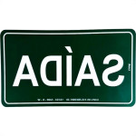Placa Look 15X25Cm Fotoluminescente(Saida) - Kit C/5 Pecas
