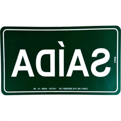 Placa Look 15X25Cm Fotoluminescente(Saida) - Kit C/5 Pecas