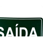 Placa Look 15X25Cm Fotoluminescente(Saida) - Kit C/5 Pecas