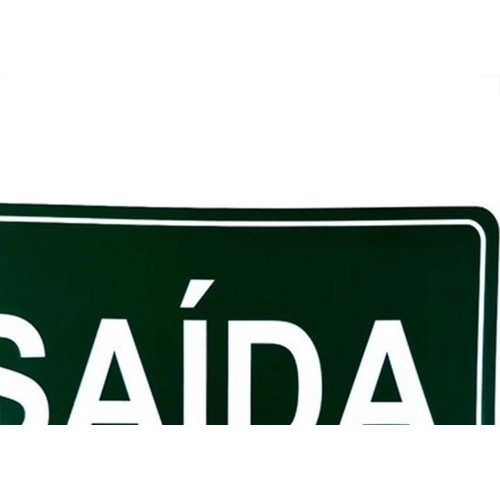 Placa Look 15X25Cm Fotoluminescente(Saida) - Kit C/5 Pecas