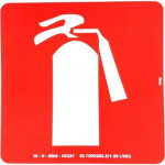 Placa Look 20X20Cm Fotoluminescente (Extintor) - Kit C/5 Pecas