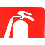 Placa Look 20X20Cm Fotoluminescente (Extintor) - Kit C/5 Pecas