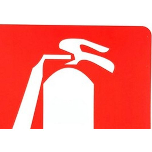 Placa Look 20X20Cm Fotoluminescente (Extintor) - Kit C/5 Pecas