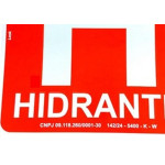 Placa Look 20X20Cm Fotoluminescente(Hidrante) - Kit C/5 Pecas