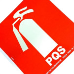 Placa Look 20X20Cm Fotoluminescente(Extintor Po Quimico) - Kit C/5 Pecas