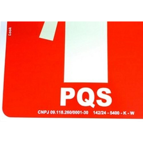 Placa Look 20X20Cm Fotoluminescente(Extintor Po Quimico) - Kit C/5 Pecas