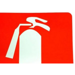 Placa Look 20X20Cm Fotoluminescente(Extintor Po Quimico) - Kit C/5 Pecas