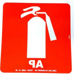 Placa Look 20X20Cm Fotoluminescente(Extintor Agua) - Kit C/5 Pecas