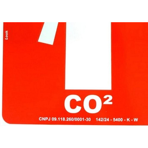 Placa Look 20X20Cm Fotoluminescente(Extintor Co2) - Kit C/5 Pecas