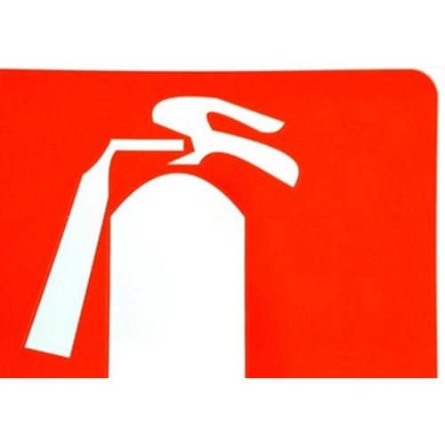 Placa Look 20X20Cm Fotoluminescente(Extintor Co2) - Kit C/5 Pecas