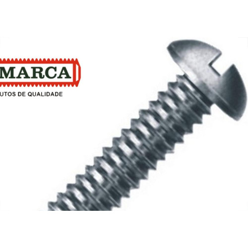 Parafuso Rosca Maquina Redonda Fenda Jomarca   5/32 X 3/8'' - Kit C/5 Centos