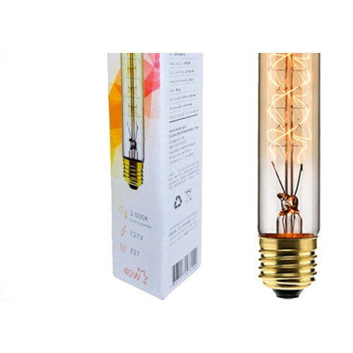 Lampada Filamento De Carbono Elgin T-30 40Wx127V. 2000K
