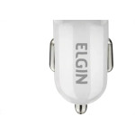 Carregador Elgin Veicular Entrada (11 A 14V.) 2 Saidas Usb 5V.