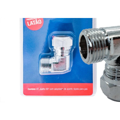 Acessorio Para Gas Censi Joelho 90º X1/2'' Adaptador De Aperto Rapido - 7541