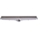 Ralo Linear Com Grelha Inox Luxo Estrela Com Sifao Removivel 5X 50Cm