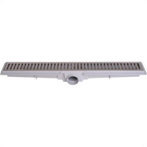 Ralo Linear Com Grelha Inox Luxo Estrela Com Sifao Removivel 5X 50Cm