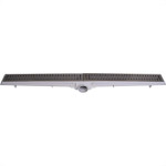 Ralo Linear Com Grelha Inox Luxo Estrela Com Sifao Removivel 5X 70Cm