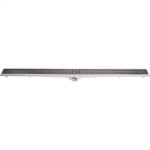 Ralo Linear Com Grelha Inox Luxo Estrela Com Sifao Removivel 5X100Cm