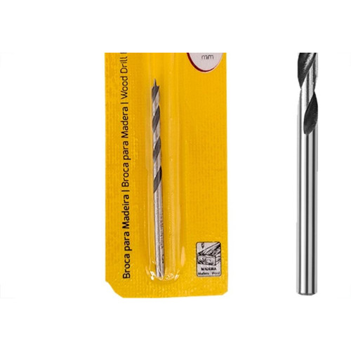 Broca Aco Carbono Madeira Tramontina 3 Pontas 3Mm - 43143/103