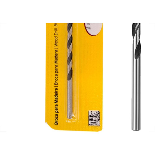 Broca Aco Carbono Madeira Tramontina 3 Pontas 4Mm - 43143/104
