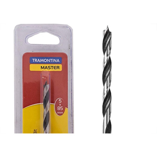 Broca Aco Carbono Madeira Tramontina 3 Pontas 5Mm - 43143/105