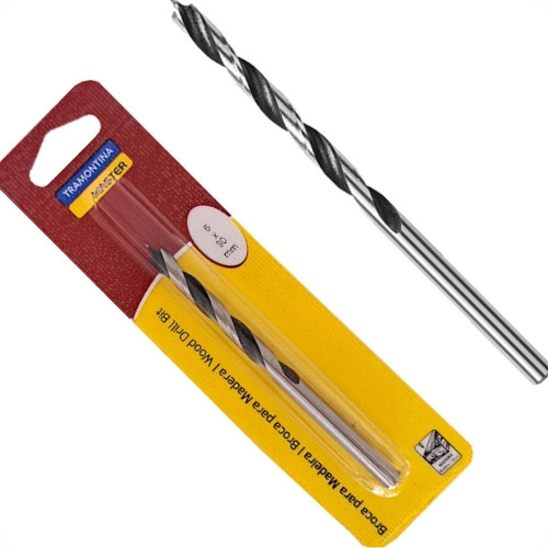 Broca Aco Carbono Madeira Tramontina 3 Pontas 6Mm - 43143/106