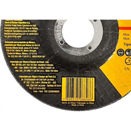 Disco Desbaste Stanley - 4.1/2''X1/4''X7/8'' - A24R-Bf