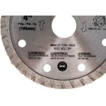 Disco Diamantado Stanley Turbo Seco 105Mm X 20Mm - 4'' - Sta47400B