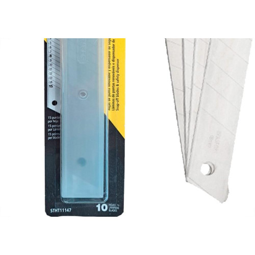 Lamina Estilete Larga Stanley 18Mm Com 10 Pecas