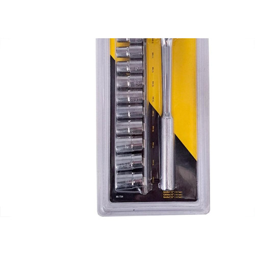 Kit Stanley Jogo Soquete 1/2'' Com Catraca 11 Pecas 86-734