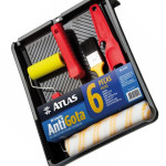 Kit Pintura Atlas Com 6 Pecas - Bandeja + Garfo + Rolo + Trincha + Misturador