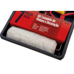 Kit Pintura Atlas Com 7 Pecas - Bandeja + Garfo + 3 Rolos + Espatula + Trincha