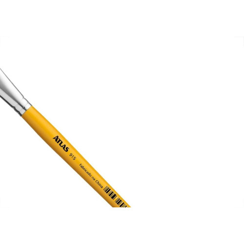 Pincel Ponta Chata Atlas 915/ 0 - 0 - Kit C/12 Pecas