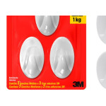 Gancho 3M Scotch Permanente Medio 1Kg Com 3 Pecas