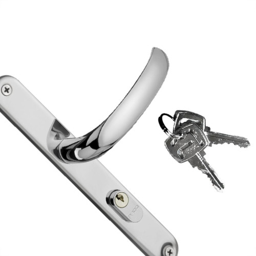 Fechadura Pado Concept Zamac Perfil 603 Externa Estreita Cromada