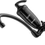 Torneira Bica Movel Filtro Abs Parede Lorenzetti Acquabella Preta