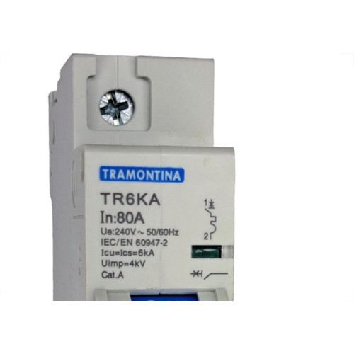Disjuntor Tramontina ''Din'' Unipolar 80A. C