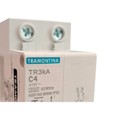 Disjuntor Tramontina ''Din'' Bipolar 4A. C